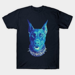 Doberman Cool Blue Tritone T-Shirt